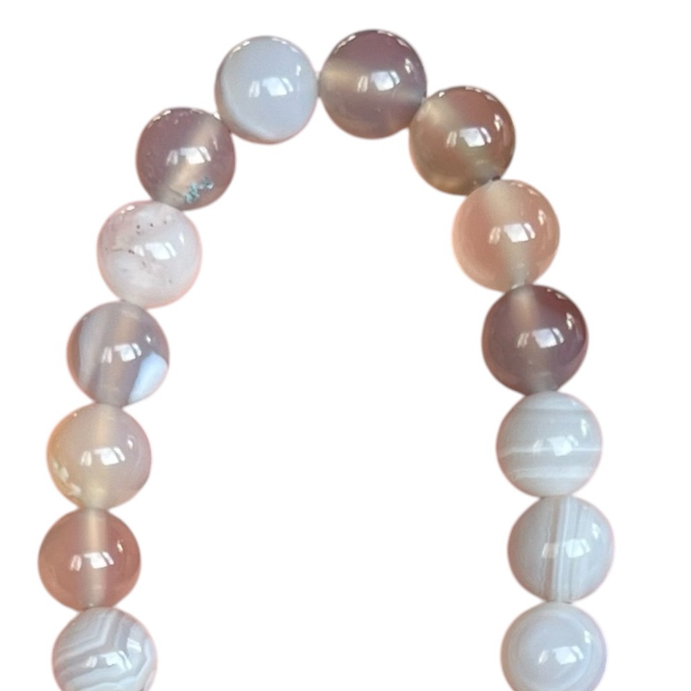 Australian Agates Stretch Bracelet with Stone Pendant - Picture 5 of 6